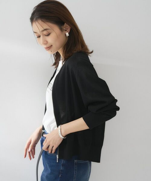 UNTITLED / アンタイトル カーディガン・ボレロ | シアーレーヨンZIPカーディガン | 詳細6