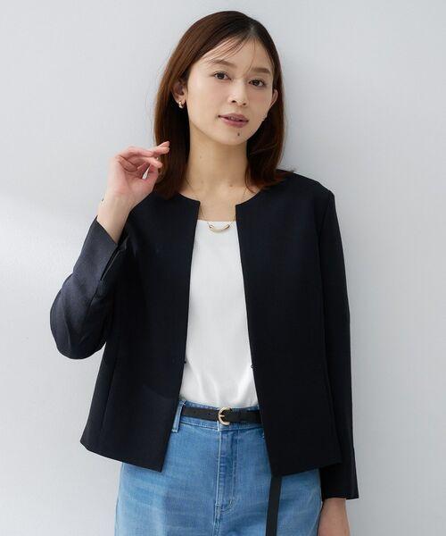 UNTITLED / アンタイトル ノーカラージャケット | ミニマルシルエットジャケット | 詳細10