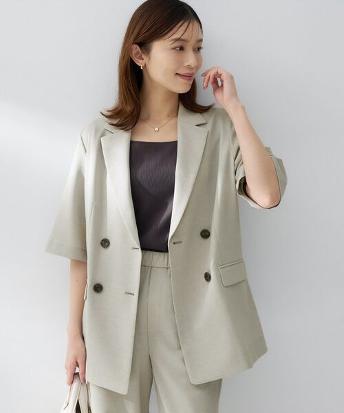 UNTITLED / アンタイトル テーラードジャケット | ハーフスリーブジャケット（ライトグレー(011)）