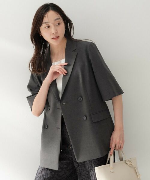 UNTITLED / アンタイトル テーラードジャケット | ハーフスリーブジャケット（スミクロ(018)）