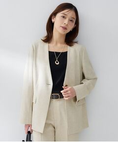 UNTITLED / アンタイトル ノーカラージャケット | スラブカラーレスジャケット