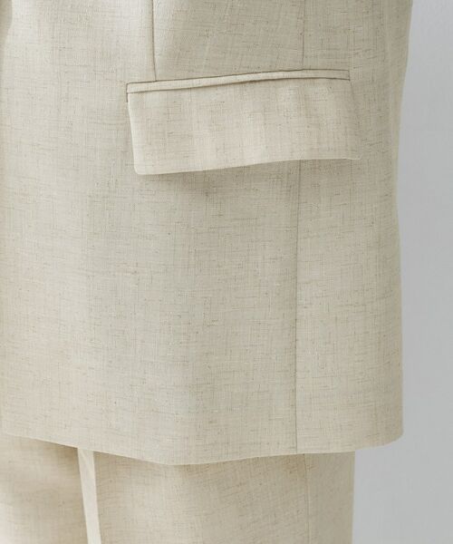 UNTITLED / アンタイトル ノーカラージャケット | 【古畑星夏さん着用/セットアップ可/UVカット/接触冷感/遮熱/通気性】スラブカラーレスジャケット | 詳細19