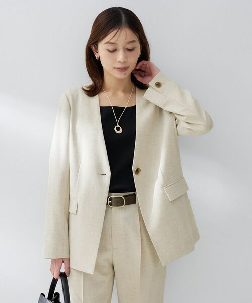 UNTITLED / アンタイトル ノーカラージャケット | スラブカラーレスジャケット | 詳細6