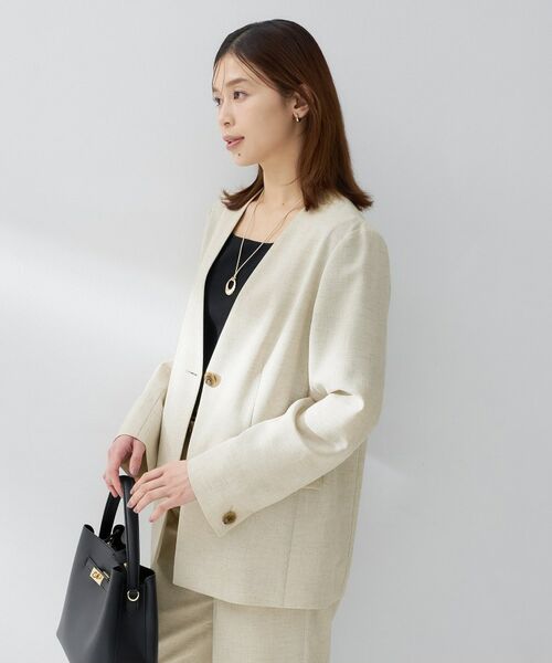 UNTITLED / アンタイトル ノーカラージャケット | スラブカラーレスジャケット | 詳細7