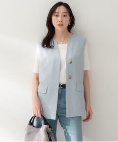 UNTITLED / アンタイトル ベスト | スラブキーネックジレ