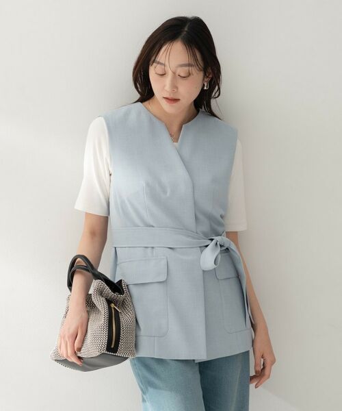 UNTITLED / アンタイトル ベスト | スラブキーネックジレ | 詳細12