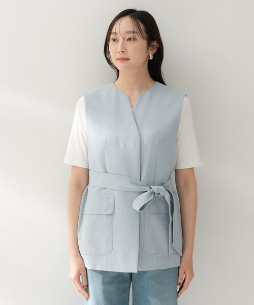 UNTITLED / アンタイトル ベスト | スラブキーネックジレ | 詳細18