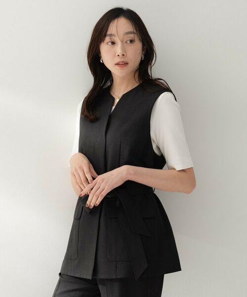 UNTITLED / アンタイトル ベスト | スラブキーネックジレ | 詳細2