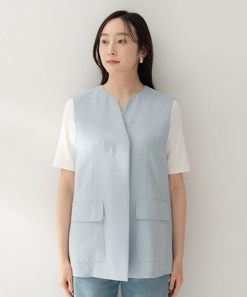 UNTITLED / アンタイトル ベスト | スラブキーネックジレ | 詳細21