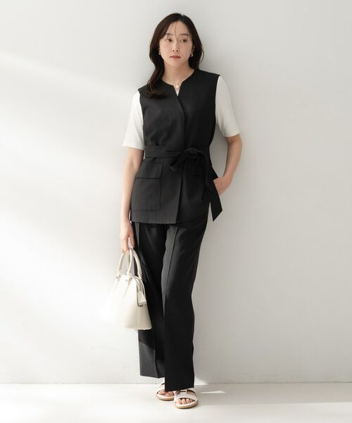 UNTITLED / アンタイトル ベスト | スラブキーネックジレ | 詳細3