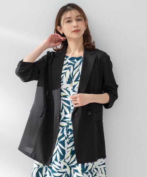 UNTITLED / アンタイトル テーラードジャケット | ドライシアーダブルジャケット(ブラック(019))