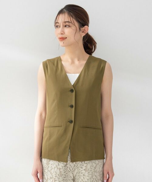 UNTITLED / アンタイトル ベスト | ドライシアーVネックジレ | 詳細11