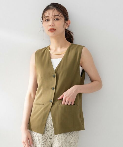 UNTITLED / アンタイトル ベスト | ドライシアーVネックジレ | 詳細6