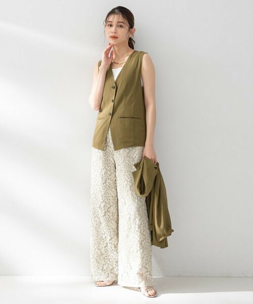 UNTITLED / アンタイトル ベスト | ドライシアーVネックジレ | 詳細8