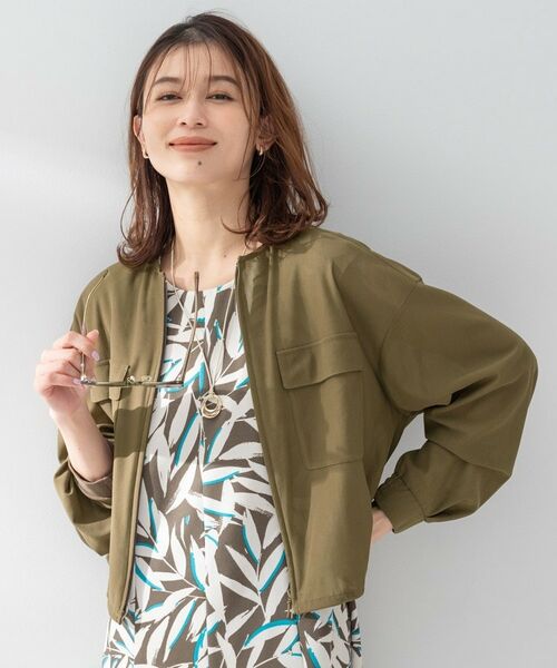 UNTITLED / アンタイトル レザーブルゾン・ジャケット | シアーブルゾン（カーキ(027)）