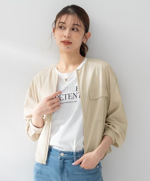 UNTITLED / アンタイトル レザーブルゾン・ジャケット | シアーブルゾン（グレージュ(050)）