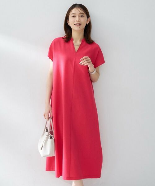 UNTITLED / アンタイトル ロング・マキシ丈ワンピース | スラブバンドカラーワンピース | 詳細16