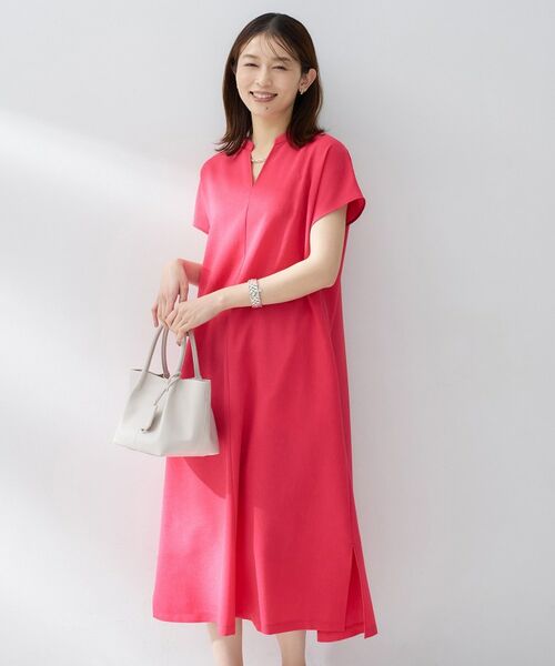 UNTITLED / アンタイトル ロング・マキシ丈ワンピース | スラブバンドカラーワンピース | 詳細17