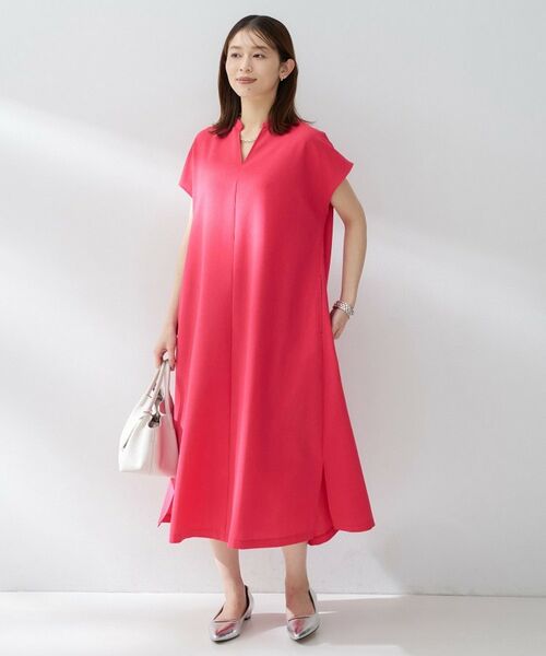 UNTITLED / アンタイトル ロング・マキシ丈ワンピース | スラブバンドカラーワンピース | 詳細19