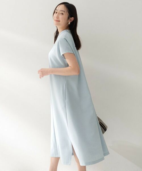 UNTITLED / アンタイトル ロング・マキシ丈ワンピース | スラブバンドカラーワンピース | 詳細22