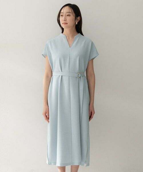 UNTITLED / アンタイトル ロング・マキシ丈ワンピース | スラブバンドカラーワンピース | 詳細27