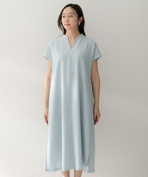 UNTITLED / アンタイトル ロング・マキシ丈ワンピース | スラブバンドカラーワンピース | 詳細30