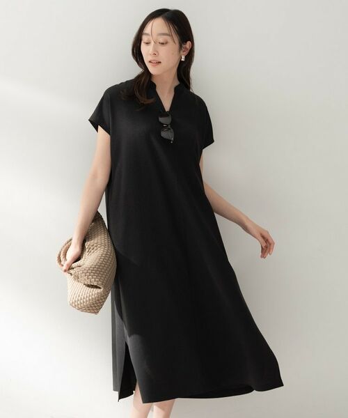 UNTITLED / アンタイトル ロング・マキシ丈ワンピース | スラブバンドカラーワンピース | 詳細4