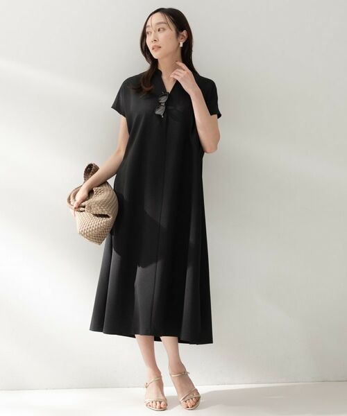 UNTITLED / アンタイトル ロング・マキシ丈ワンピース | スラブバンドカラーワンピース | 詳細5