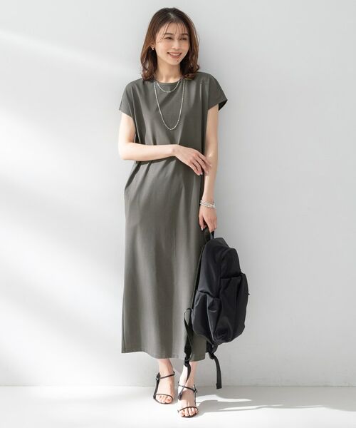 UNTITLED / アンタイトル ロング・マキシ丈ワンピース | ライトプレーティングワンピース(チャコールグレー(014))