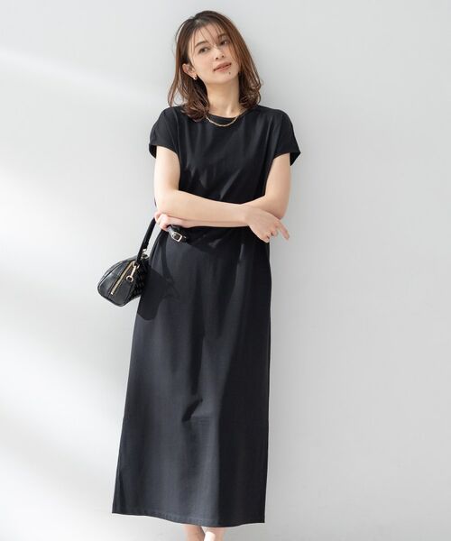 UNTITLED / アンタイトル ロング・マキシ丈ワンピース | ライトプレーティングワンピース(ブラック(019))