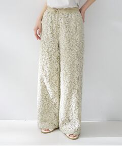UNTITLED / アンタイトル パンツ | フラワーレースワイドパンツ