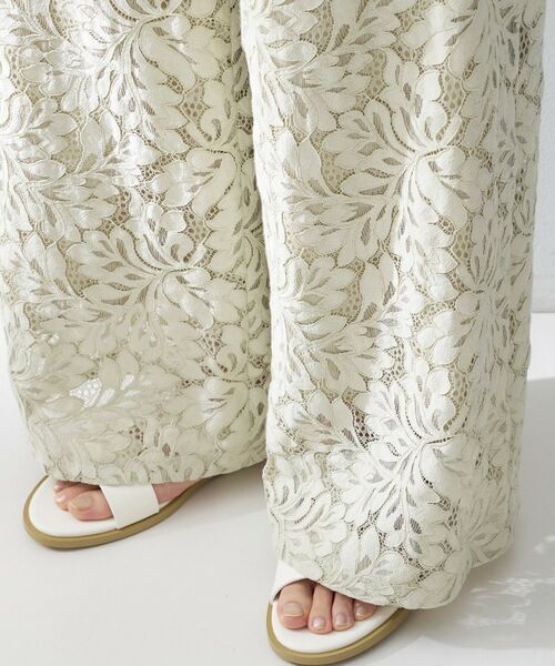 UNTITLED / アンタイトル パンツ | フラワーレースワイドパンツ | 詳細16