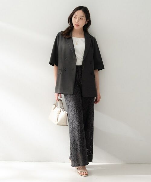 UNTITLED / アンタイトル パンツ | フラワーレースワイドパンツ | 詳細4