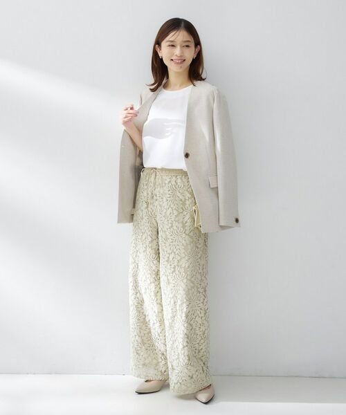 UNTITLED / アンタイトル パンツ | フラワーレースワイドパンツ | 詳細7