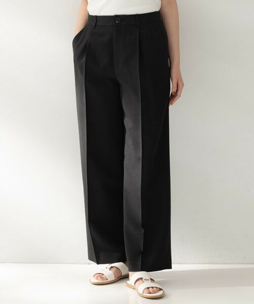 UNTITLED / アンタイトル パンツ | スラブワイドパンツ（ブラック(019)）