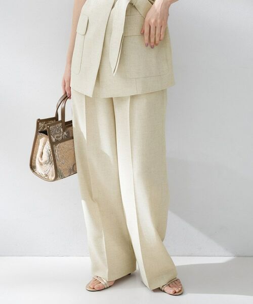 UNTITLED / アンタイトル パンツ | スラブワイドパンツ（ライトベージュ(051)）