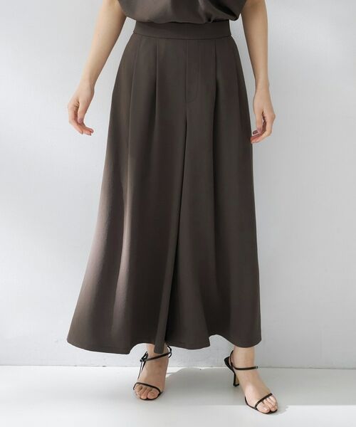 UNTITLED / アンタイトル ショート・ハーフ・半端丈パンツ | リラックスガウチョパンツ（ブラウン(043)）