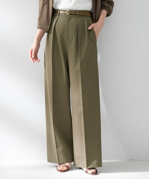 UNTITLED / アンタイトル パンツ | クリーンワイドパンツ(カーキ(027))