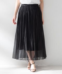 UNTITLED / アンタイトル スカート | エアリーシアープリーツスカート