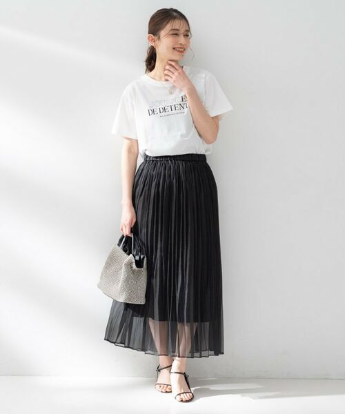 UNTITLED / アンタイトル スカート | エアリーシアープリーツスカート | 詳細3