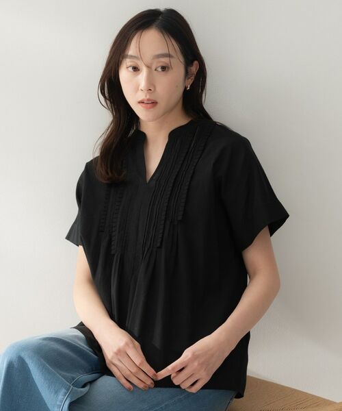 UNTITLED / アンタイトル シャツ・ブラウス | モダンクラフトブラウス（ブラック(019)）