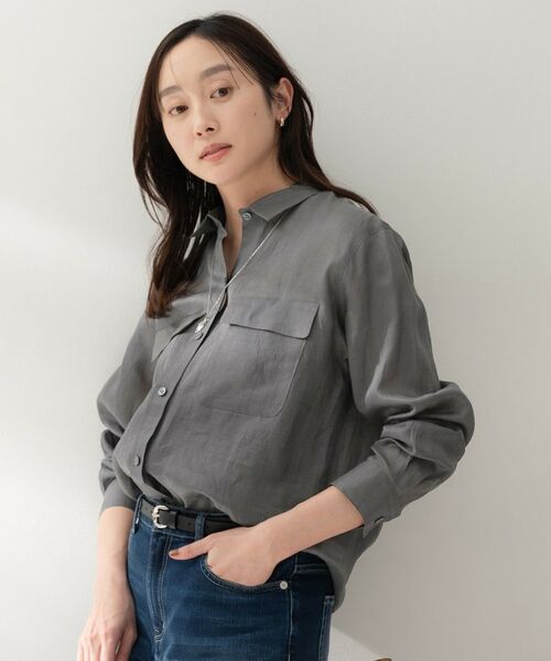 UNTITLED / アンタイトル シャツ・ブラウス | ドライタッチシャツ（チャコールグレー(014)）