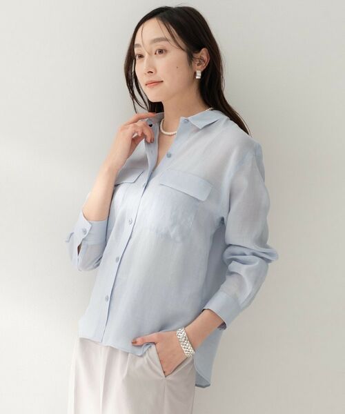 UNTITLED / アンタイトル シャツ・ブラウス | ドライタッチシャツ（サックスブルー(090)）