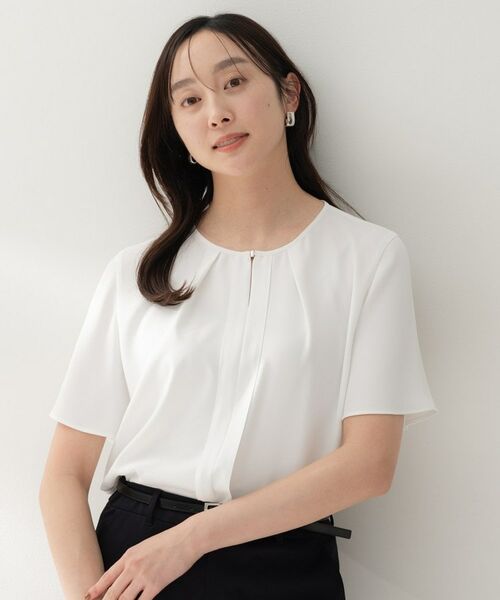 UNTITLED / アンタイトル シャツ・ブラウス | ジョーゼットミニマルブラウス（オフホワイト(003)）