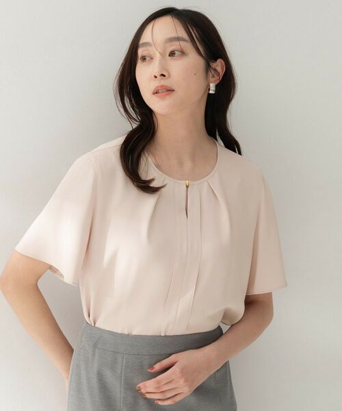 UNTITLED / アンタイトル シャツ・ブラウス | ジョーゼットミニマルブラウス（ピンク(071)）