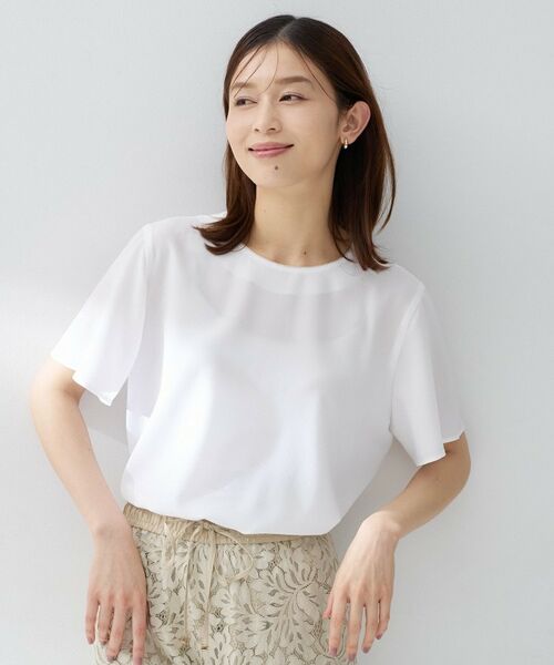UNTITLED / アンタイトル シャツ・ブラウス | シルキータッチTブラウス（ホワイト(001)）