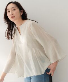 UNTITLED / アンタイトル シャツ・ブラウス | ドライタッチキーネックブラウス