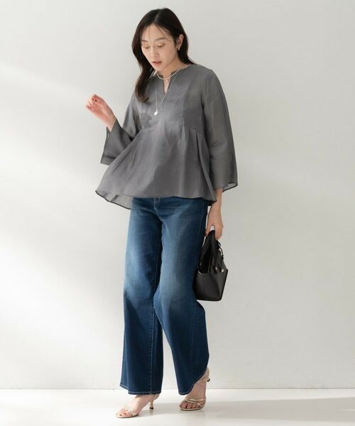 UNTITLED / アンタイトル シャツ・ブラウス | ドライタッチキーネックブラウス | 詳細4