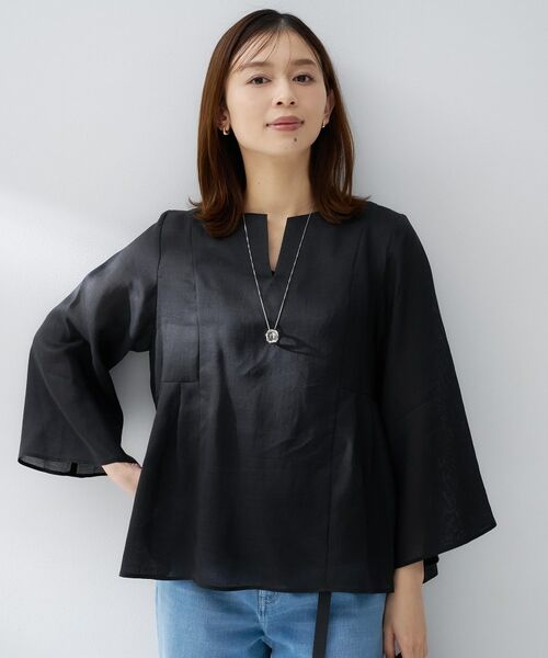 UNTITLED / アンタイトル シャツ・ブラウス | ドライタッチキーネックブラウス | 詳細6