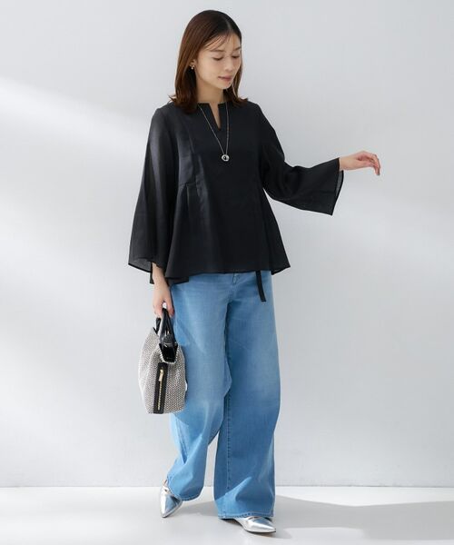 UNTITLED / アンタイトル シャツ・ブラウス | ドライタッチキーネックブラウス | 詳細7